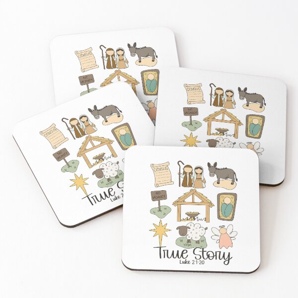 Item preview, True Story – Nativity Scene Christmas Design (Luke 2:1-20) designed and sold by CapyToon.