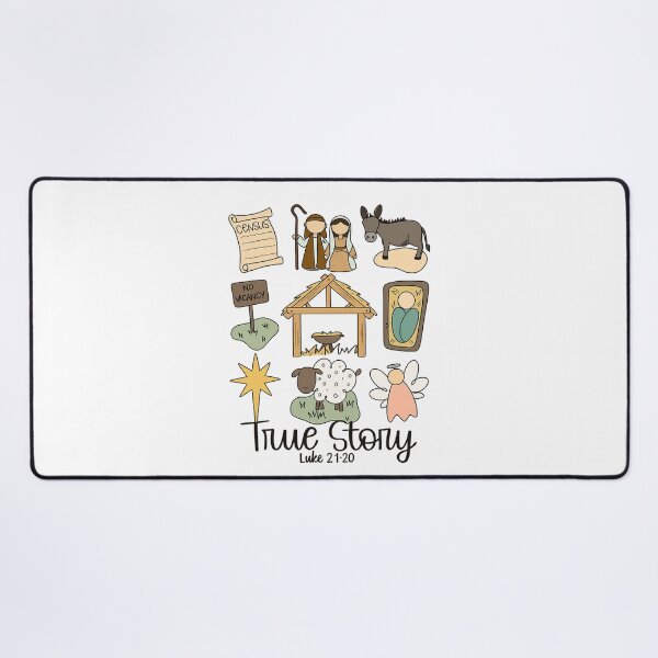 Item preview, True Story – Nativity Scene Christmas Design (Luke 2:1-20) designed and sold by CapyToon.