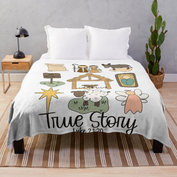Item preview, True Story – Nativity Scene Christmas Design (Luke 2:1-20) designed and sold by CapyToon.