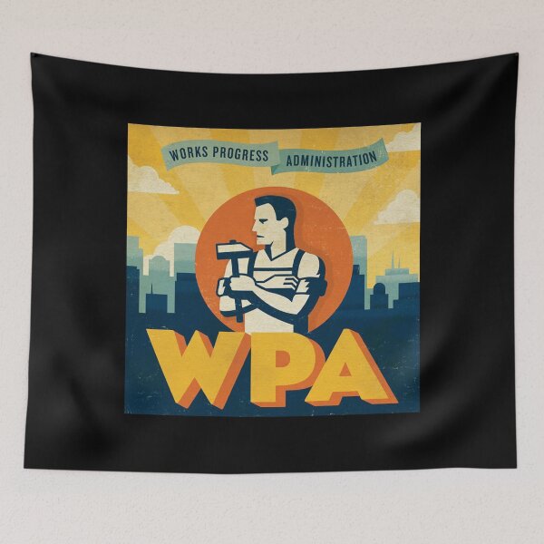 Item preview, Vibrant Works Progress Administration Band Hills In Spring designed and sold by Chanfacesaround.