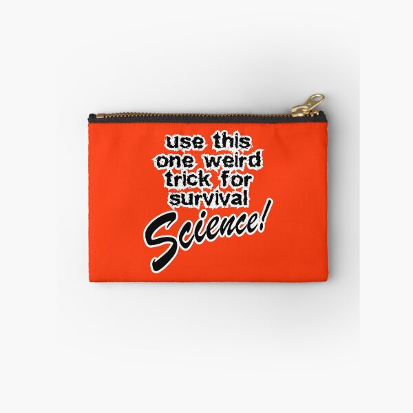 Item preview, use this one weird trick for survival science, red background designed and sold by mntimg.