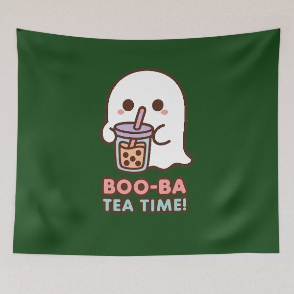 Item preview, Kawaii Ghost Bubble Tea – Cute Halloween Drink Design for Boba Fans designed and sold by kakaworld.