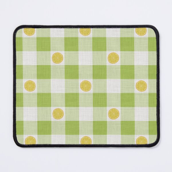 Item preview, Lemon Slices on Lime Green & White Gingham Plaid designed and sold by piptompatternco.