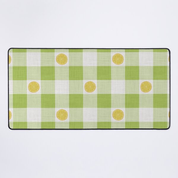 Item preview, Lemon Slices on Lime Green & White Gingham Plaid designed and sold by piptompatternco.
