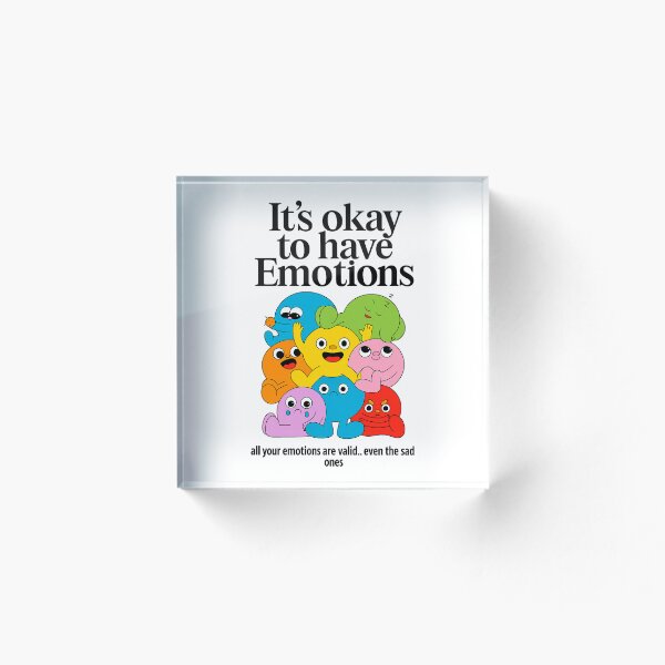 Item preview, It’s Okay to Have Emotions – Cute Mental Health Cartoon designed and sold by CleanQuotes.