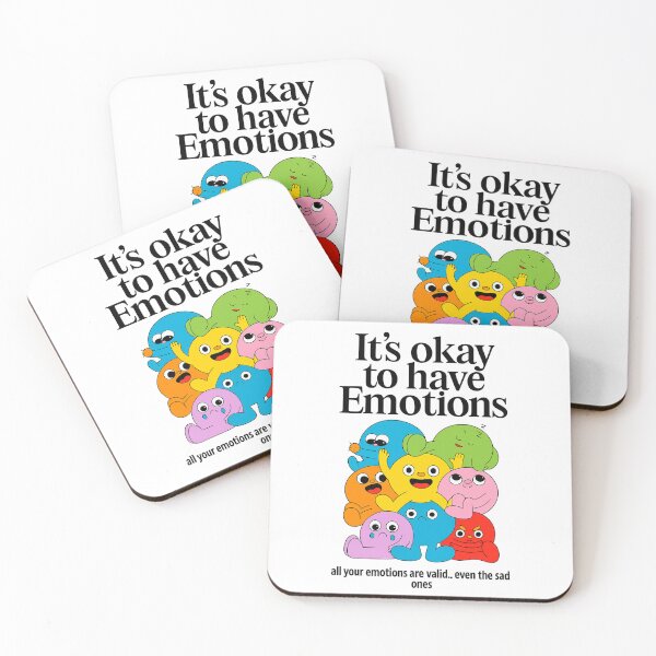 Item preview, It’s Okay to Have Emotions – Cute Mental Health Cartoon designed and sold by CleanQuotes.