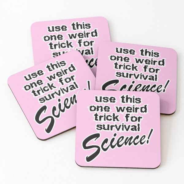 Item preview, use this one weird trick for survival science, pink background designed and sold by mntimg.