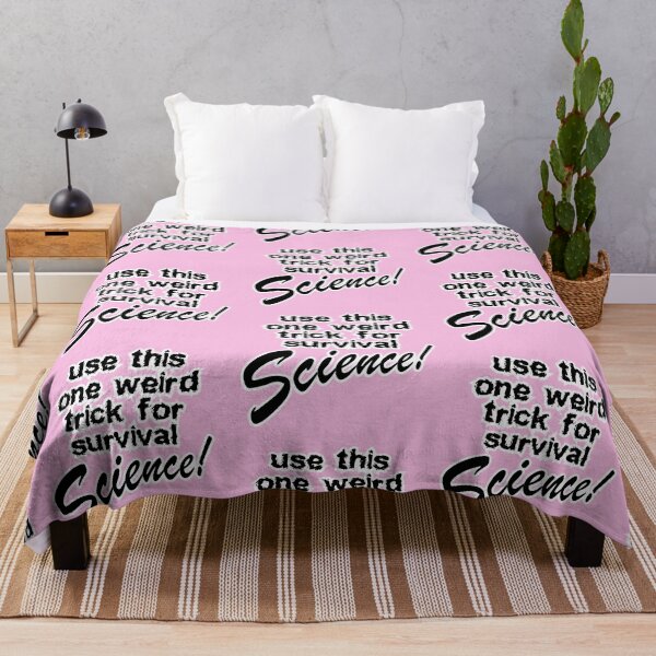 Item preview, use this one weird trick for survival science, pink background designed and sold by mntimg.