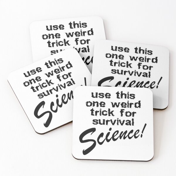 Item preview, use this one weird trick for survival science, white background designed and sold by mntimg.