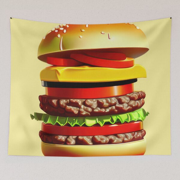 Item preview, Playful Burger Stack Yum designed and sold by CTM ArtStudio.