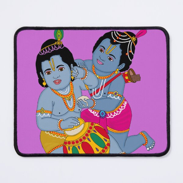 Item preview, Lord Ram and Lord Krishna Digital Artwork | Divine Unity of Avatars | Hindu Spiritual Wall Decor & Gifts designed and sold by Harshit_Digital_Arts.
