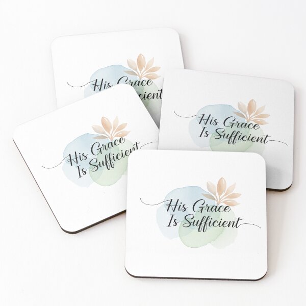 Item preview,  His Grace Is Sufficient 2 Corinthians 12:9 Christian Bible Verse Inspirational Design designed and sold by Gahyl7.