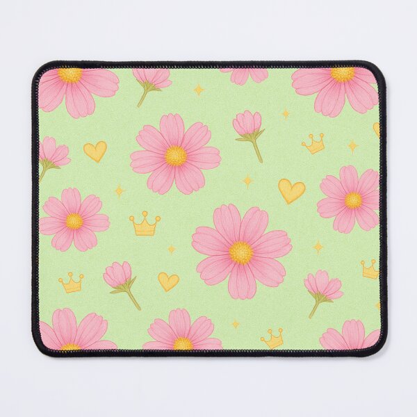 Item preview, Pink Cosmos Floral Pattern - Green designed and sold by HIMEKARI.