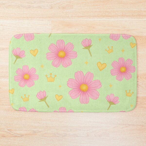 Item preview, Pink Cosmos Floral Pattern - Green designed and sold by HIMEKARI.