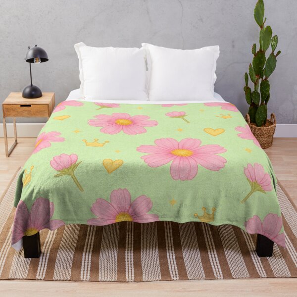 Item preview, Pink Cosmos Floral Pattern - Green designed and sold by HIMEKARI.