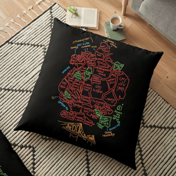 Brooklyn - Bright Floor Pillow
