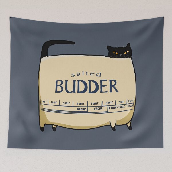 Item preview, Chonky Salted Butter Cat designed and sold by KilkennyCat Art.