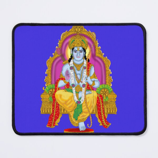Item preview, Lord Ram on Golden Throne Digital Painting | Shri Ram Royal Artwork | Hindu Spiritual Wall Decor & Gifts designed and sold by Harshit_Digital_Arts.