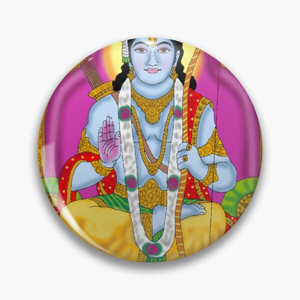 Item preview, Lord Ram on Golden Throne Digital Painting | Shri Ram Royal Artwork | Hindu Spiritual Wall Decor & Gifts designed and sold by Harshit_Digital_Arts.