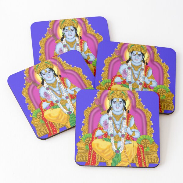 Item preview, Lord Ram on Golden Throne Digital Painting | Shri Ram Royal Artwork | Hindu Spiritual Wall Decor & Gifts designed and sold by Harshit_Digital_Arts.