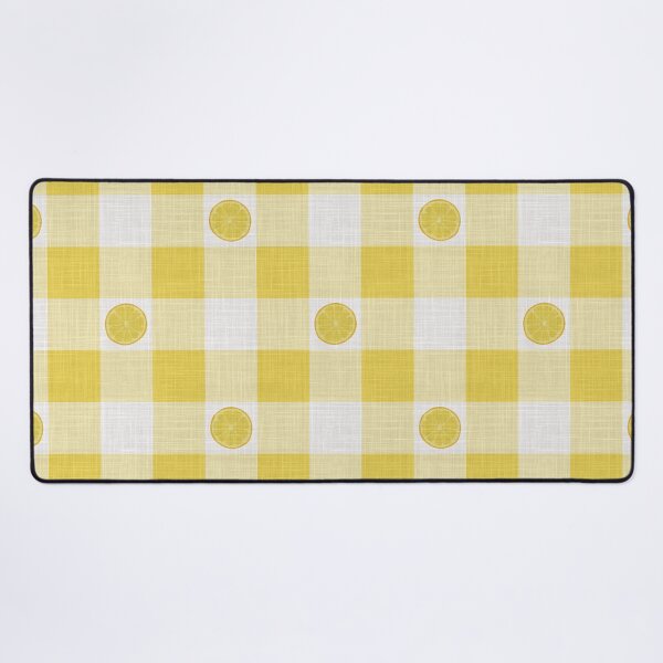 Item preview, Lemon Slices on Sunshine Yellow & White Gingham Plaid designed and sold by piptompatternco.