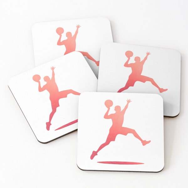 Item preview, An animated basketball player displays impressive athleticism, hopping dynamically and skillfully_red paint designed and sold by Aariq.
