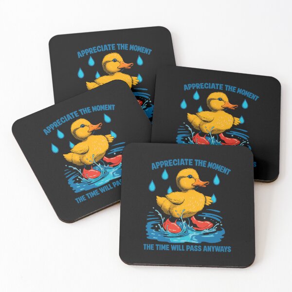 Item preview, Appreciate the Moment – Cute Duck with Boots designed and sold by CleanQuotes.
