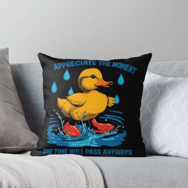 Item preview, Appreciate the Moment – Cute Duck with Boots designed and sold by CleanQuotes.