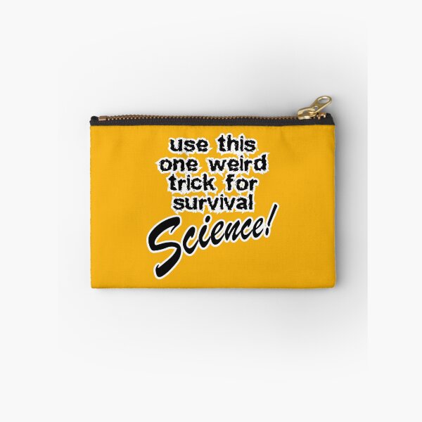 Item preview, use this one weird trick for survival science, orange background designed and sold by mntimg.