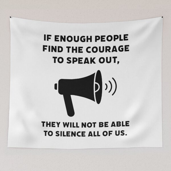 Item preview, They will not be able to silence us.  designed and sold by Rachel the Artist .