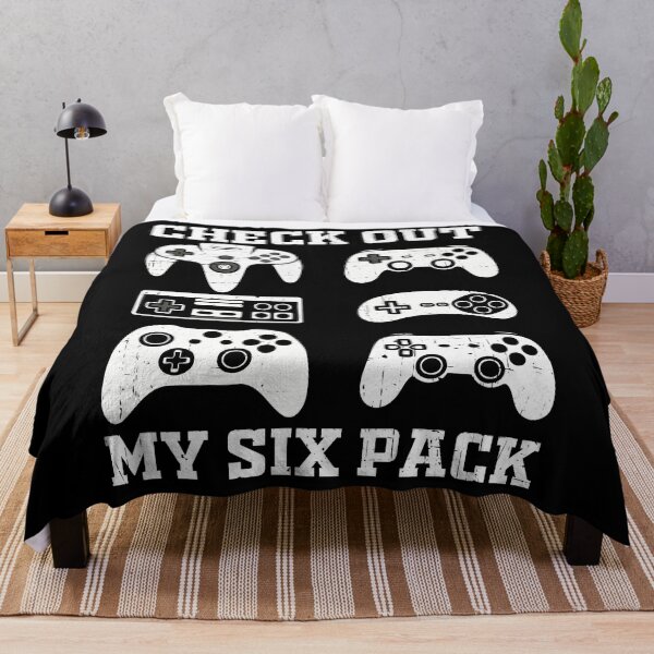 Item preview, Check Out My Six Pack | Funny Gaming Controllers Parody Gamer Shirt designed and sold by The Loved Label.
