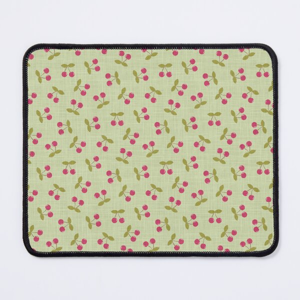 Item preview, Tossed Cherries on Sage Green Linen Look Background designed and sold by piptompatternco.