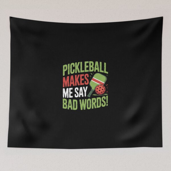 Item preview, Pickleball Makes Me Say Bad Words Paddleball Player02  designed and sold by Belkisallen.