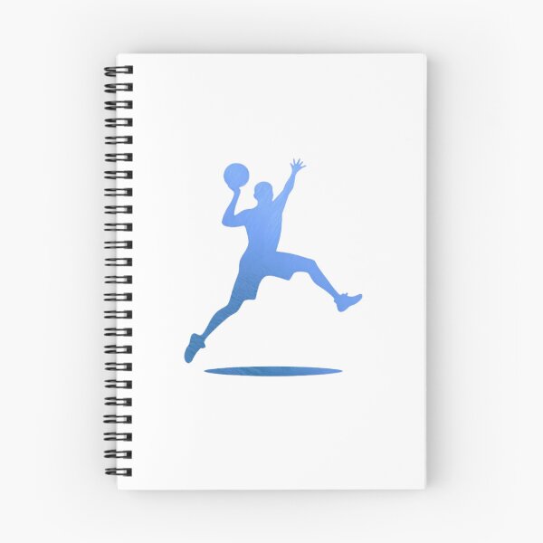 Item preview, An animated basketball player displays impressive athleticism, hopping dynamically and skillfully_blue paint designed and sold by Aariq.