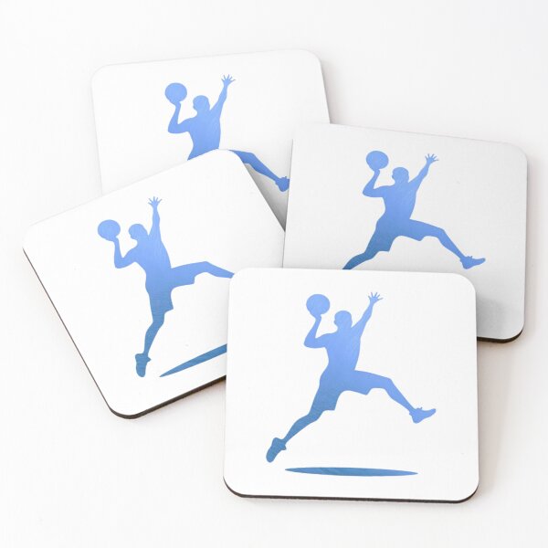 Item preview, An animated basketball player displays impressive athleticism, hopping dynamically and skillfully_blue paint designed and sold by Aariq.