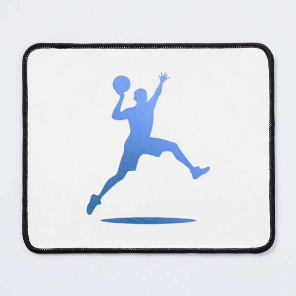 Item preview, An animated basketball player displays impressive athleticism, hopping dynamically and skillfully_blue paint designed and sold by Aariq.