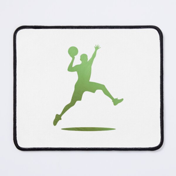 Item preview, An animated basketball player displays impressive athleticism, hopping dynamically and skillfully_green paint designed and sold by Aariq.