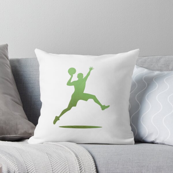 Item preview, An animated basketball player displays impressive athleticism, hopping dynamically and skillfully_green paint designed and sold by Aariq.