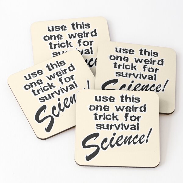 Item preview, use this one weird trick for survival science, cream background designed and sold by mntimg.