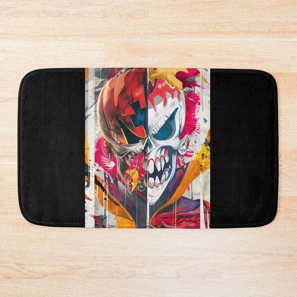 Item preview, AfroNova Halloween Digital Art | Cosmic Graffiti Skeleton & Mask Print | Neon Afrofuturist Wall Decor designed and sold by Blackcanvas444.