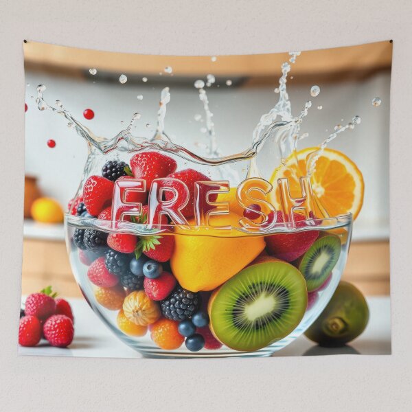 Item preview, Vibrant Fruit Splash Art designed and sold by CTM ArtStudio.