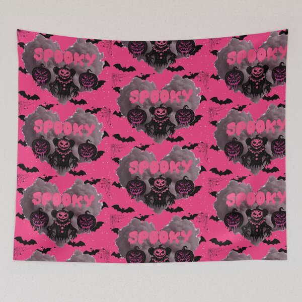 Item preview, Spooky Pink Nightmare – Halloween Pumpkin Scene designed and sold by ShaysLegacy555.