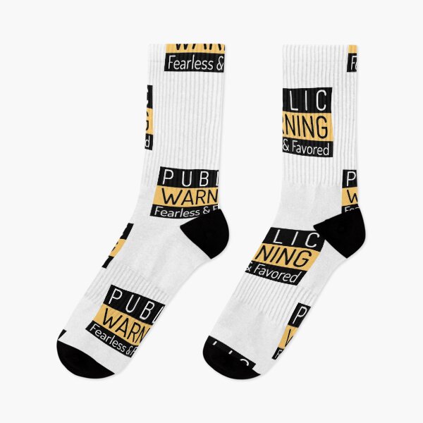 Item preview, Public Warning: Fearless & Favored (Yellow) designed and sold by LightLifeELE.