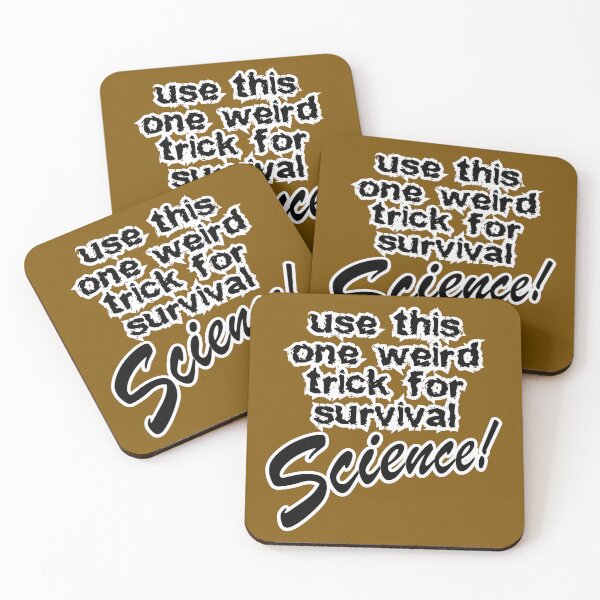 Item preview, use this one weird trick for survival science, brown background designed and sold by mntimg.