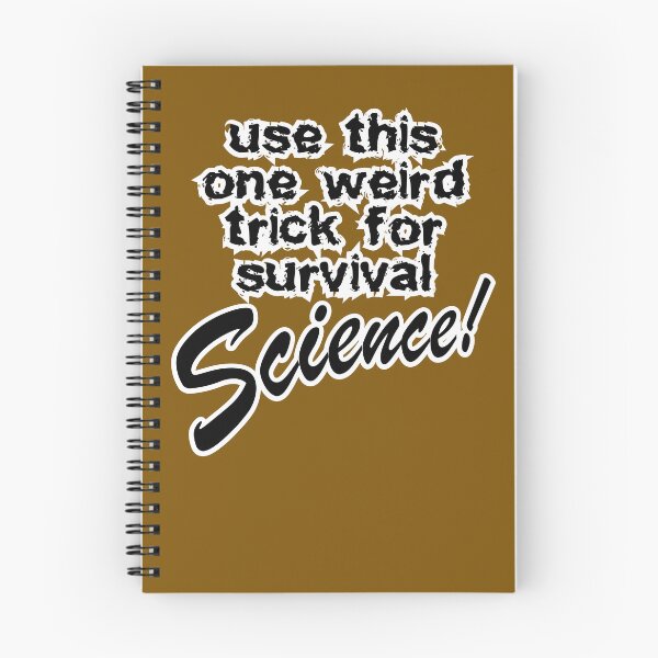 Item preview, use this one weird trick for survival science, brown background designed and sold by mntimg.