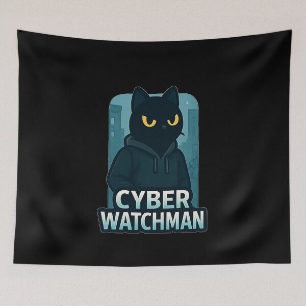Item preview, Cyber Watchman - Black Cat designed and sold by okiiskandarart.
