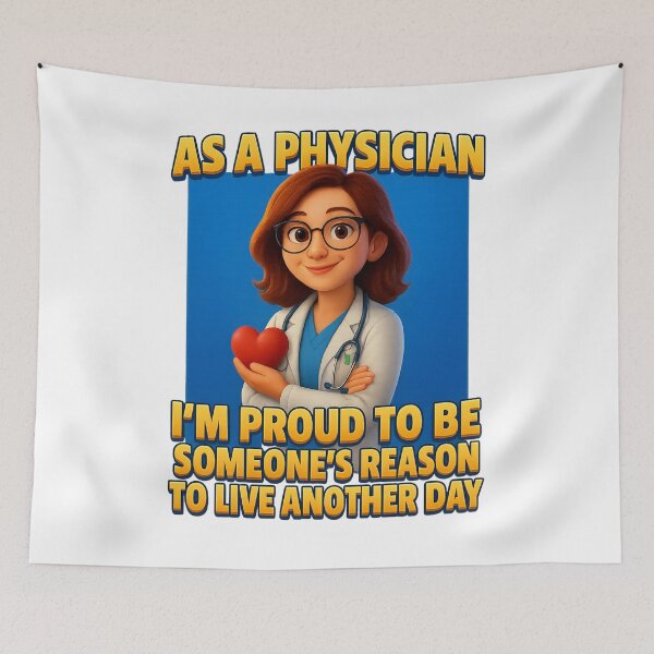 Item preview, As a Physician — Proud to Be Someone’s Reason to Live Another Day designed and sold by GogoVibes.