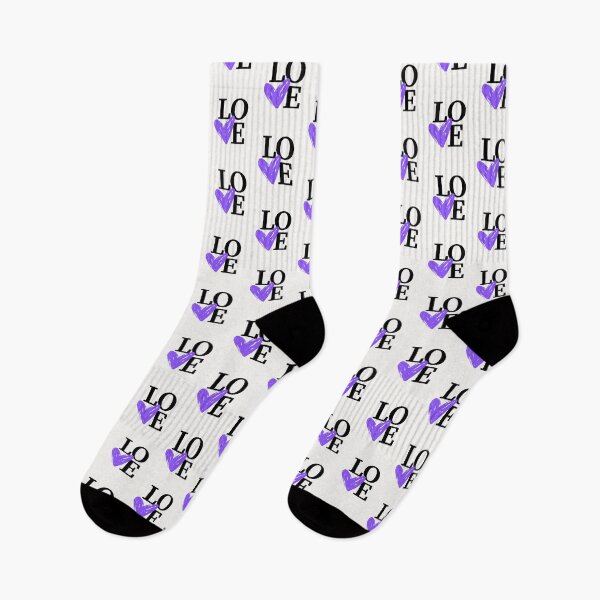 Item preview, LOVE Typography with Purple Heart | Bold Minimalist Design for Self-Love & Pride designed and sold by downUnderInk.