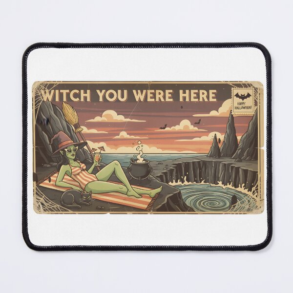 Item preview, Witch You Were Here | Spooky Vacation Parody designed and sold by Stitch Please.