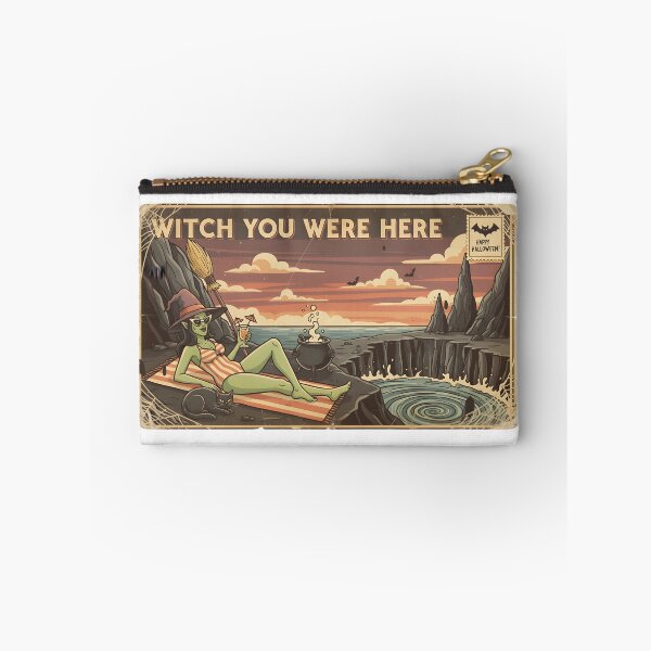 Item preview, Witch You Were Here | Spooky Vacation Parody designed and sold by Stitch Please.
